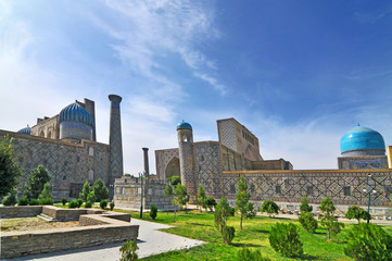 The Registan -  the heart of the ancient city of Samarkand  in Uzbekistan
