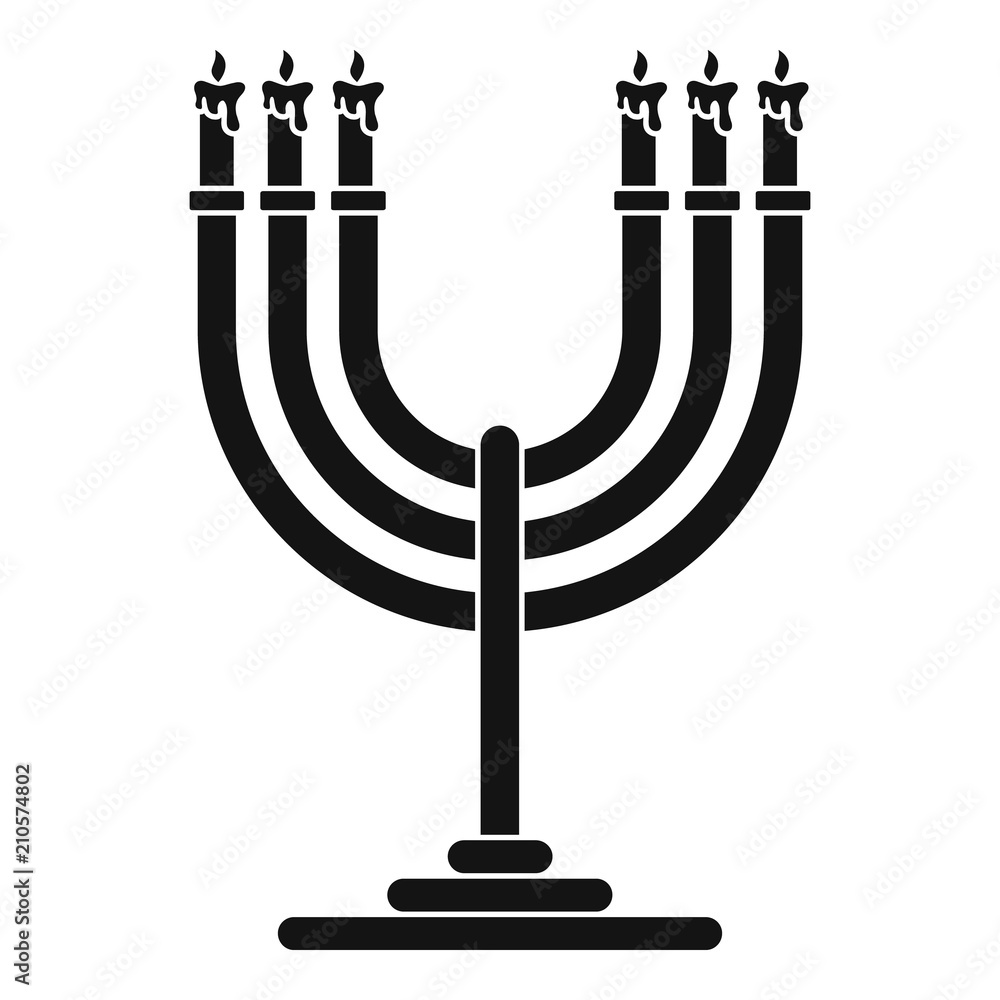 Poster candles on support icon. simple illustration of candles on support vector icon for web design isolat