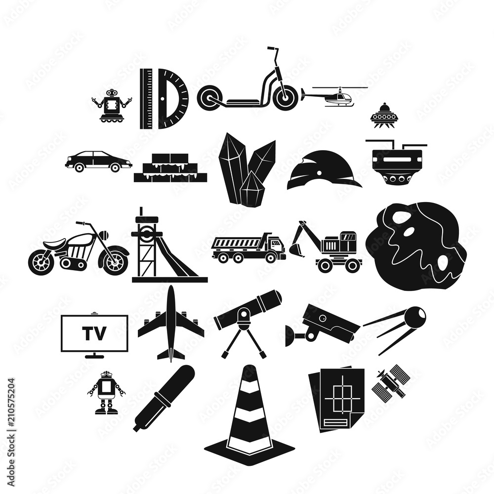 Poster tv software icons set. simple set of 25 tv software vector icons for web isolated on white backgroun