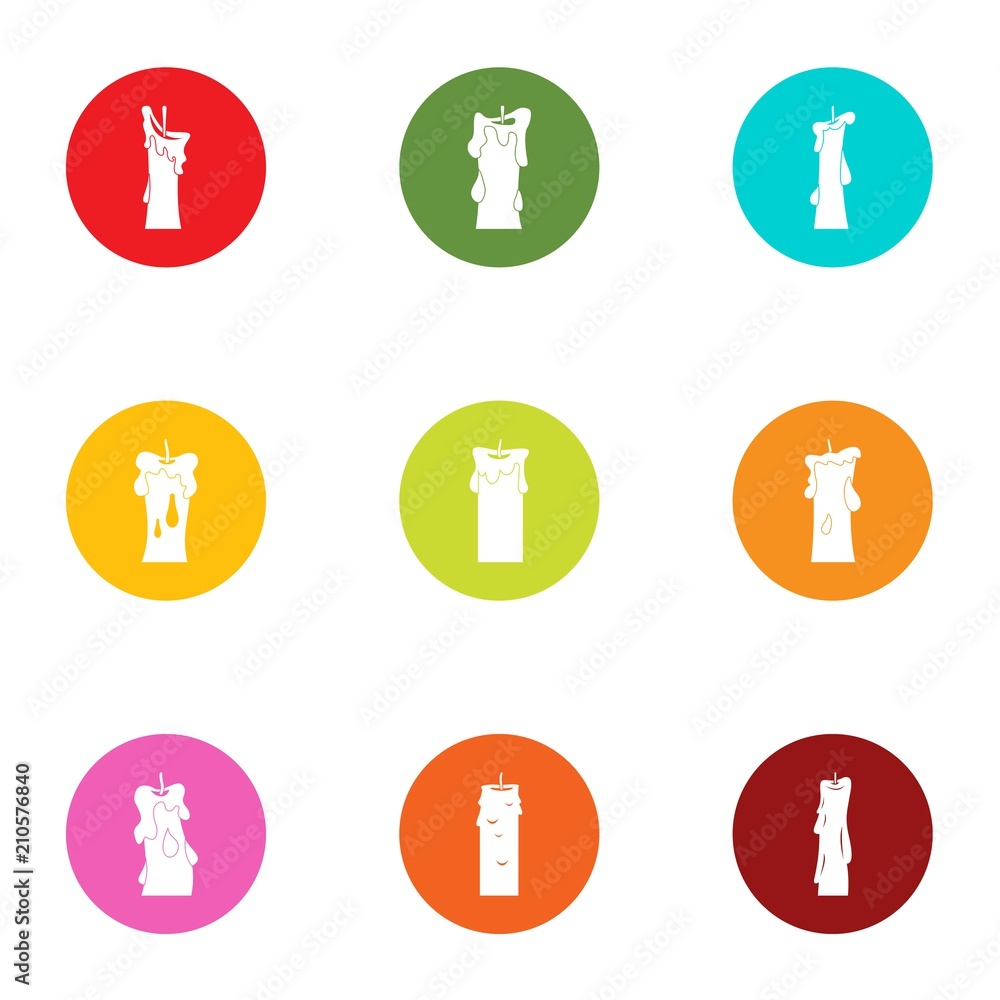 Aufkleber clear light icons set. flat set of 9 clear light vector icons for web isolated on white background