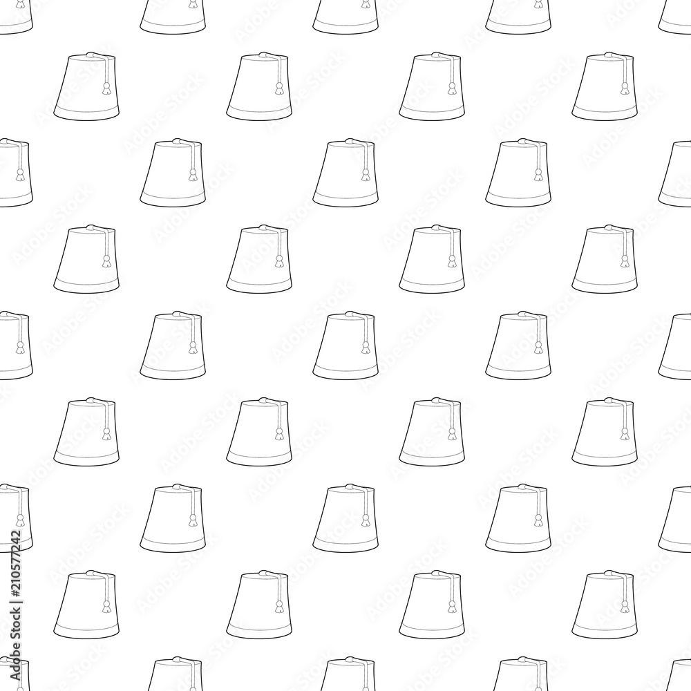 Poster turkish hat pattern vector seamless repeating for any web design