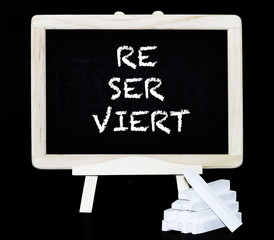 Reserviert Tafelsymbol