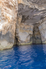 Dwejra, the island of Gozo, Malta. Coastal cliffs
