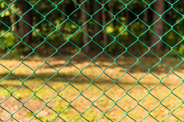  Fence from the grid with green polymer coating