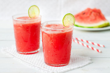 Refreshing summer drink watermelon lemonade