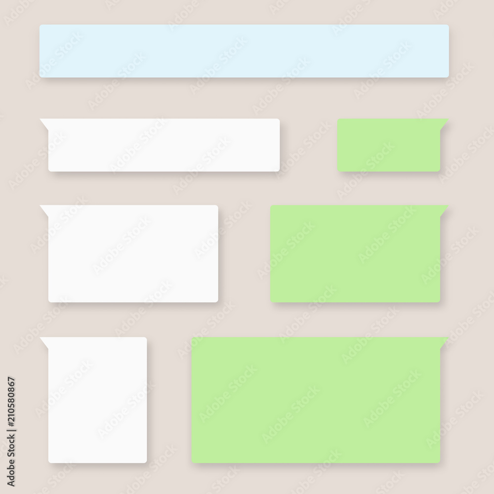 Aufkleber message bubbles chat vector icons. vector deign template of message bubbles chat boxes