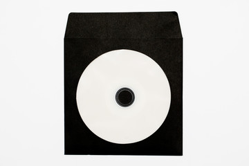 CD DVD disc on a black package