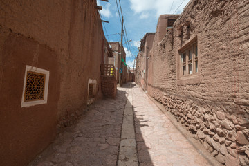 Mountain village Abyaneh in central part of Iran. UNESCO world heritage site.