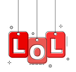 red flat line tag lol