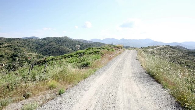 Vereda del Barranco del Abogado mountain pathway next to D&uacute;dar, province of Granada, Andalusia, Spain