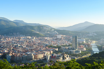panoramic view of bilbao Basque city, Spain