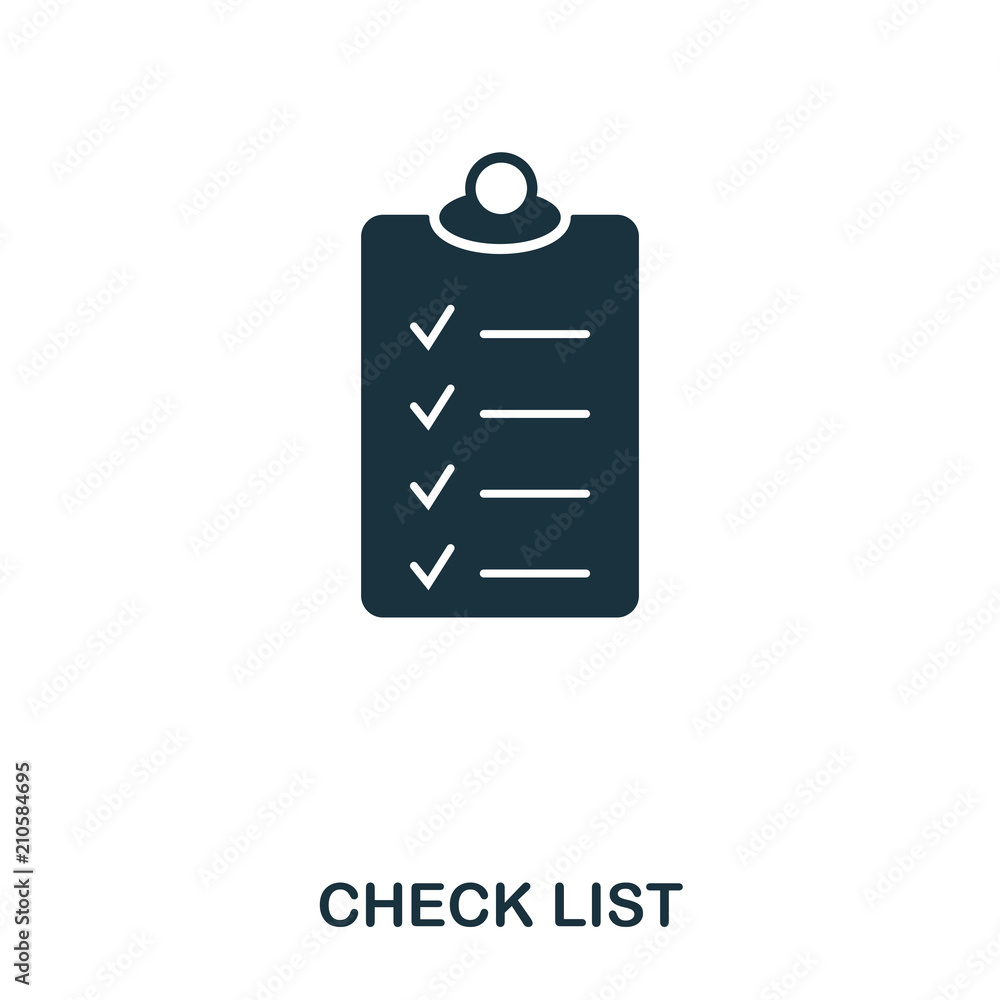 Aufkleber check list icon. line style icon design. ui. illustration of check list icon. pictogram isolated on 