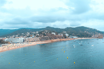 Fototapeta na wymiar Spain Costa Brava holidays. Tossa de Mar city views.