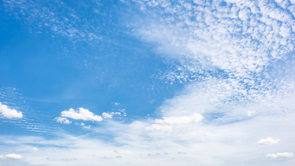 Wonderful blue sky with clouds for background