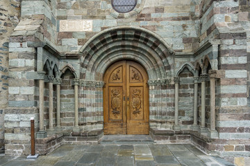 The Church door of the The Sacra di San Michele, also known as Saint Michael's Abbey