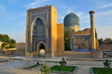 Gur-Emir mausoleum of Tamerlane (Amir Timur) and his family in Samarkand, Uzbekistan
 - obrazy, fototapety, plakaty