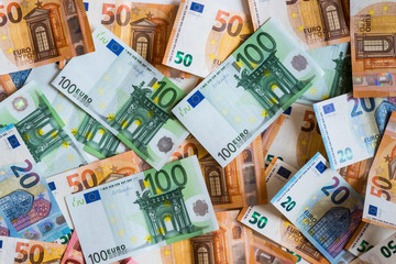 Obraz na płótnie Canvas Euro Money. Euro cash background. Euro Money Banknotes