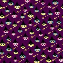 pattern halloween brujas