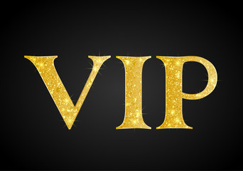 Golden VIP party premium card. Black and gold design template. Vector illustration
