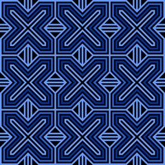 Geometric seamless pattern. Modern ornamental texture. Repeating abstract background. Trendy design with geometric shapes. Texture can be used for wallpaper, patterns fills, fabric texture