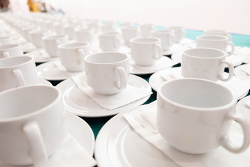 pattern of the white coffee cup