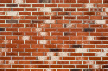 Brick wall red white texture structure background