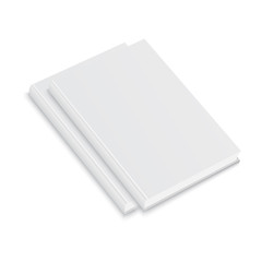 Closed book, cover. Mockup for the cover design. High detail. Isolated on white background