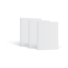 Closed book, cover. Mockup for the cover design. High detail. Isolated on white background