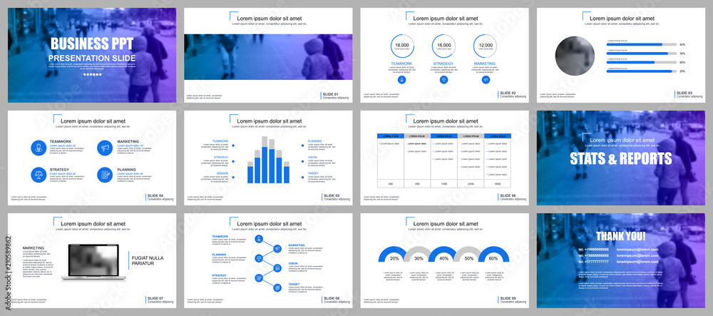 Aufkleber business presentation slides templates from infographic elements. can be used for presentation templ