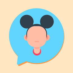 callcenter woman support online operator, customer and technical service icon, chat concept, flat design vector illustration