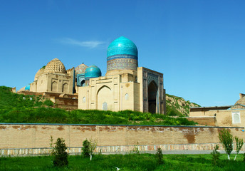 Shah-i-Zinda  necropolis in Samarkand, Uzbekistan.
