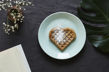 home made waffles creative table decoration