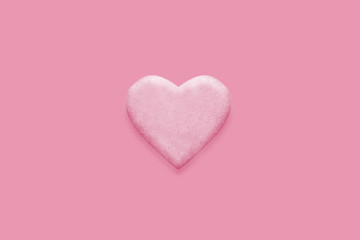 illustration of a heart on a pink background