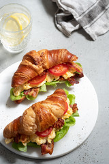 BLT bacon lettuce tomato sandwich croissant