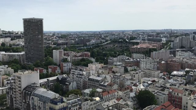 Paysage urbain &agrave; Paris, vue a&eacute;rienne