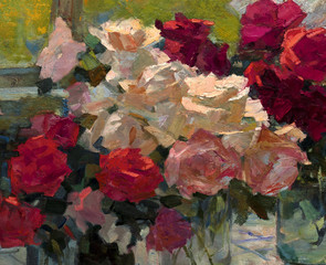 oil painting, still life