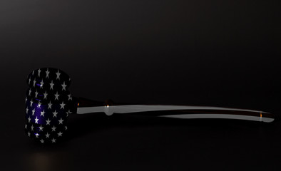 Judge gavel painted USA flag