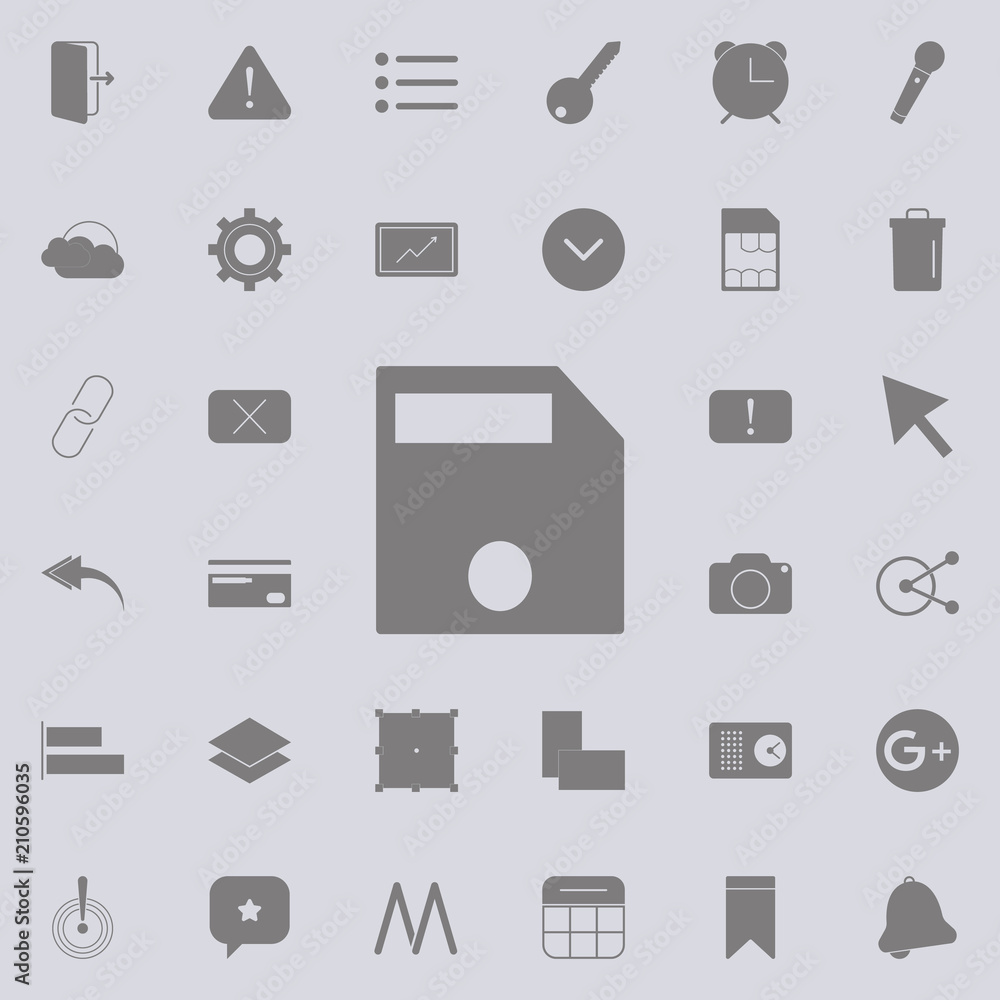 Aufkleber file save icon. detailed set of minimalistic icons. premium quality graphic design sign. one of the 