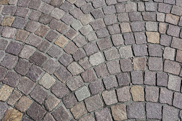 Ornamental cobblestones in a circular pattern