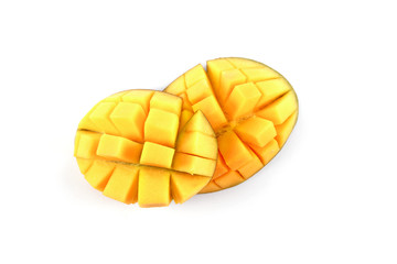 Ripe fresh mango isolated