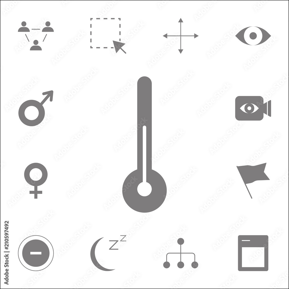 Poster thermometer icon. detailed set of minimalistic icons. premium quality graphic design sign. one of th