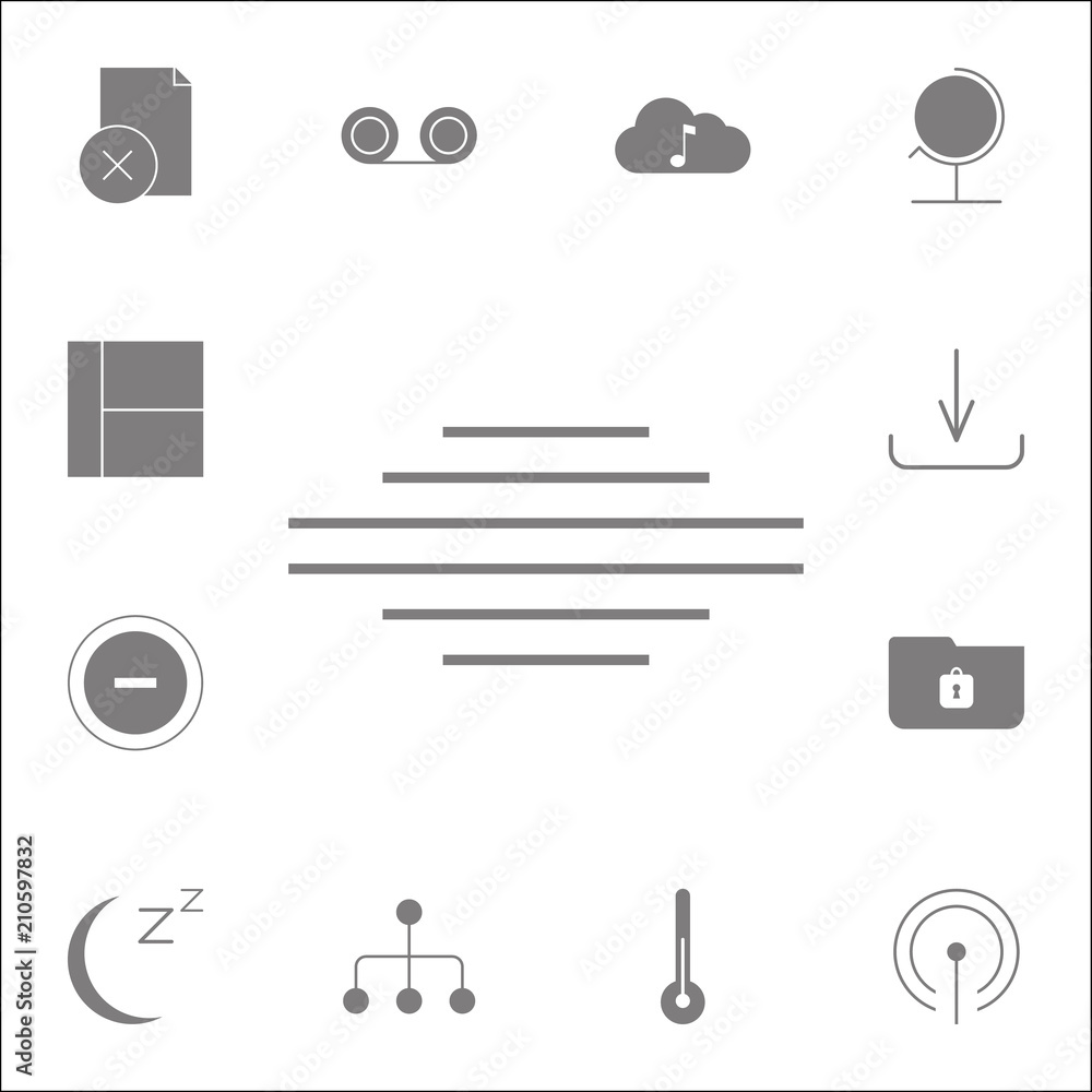 Poster align center text icon. detailed set of minimalistic icons. premium quality graphic design sign. one