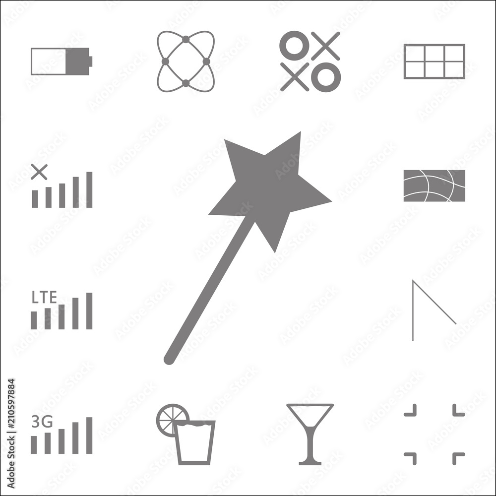 Fototapete magic wand icon. detailed set of minimalistic icons. premium quality graphic design sign. one of the