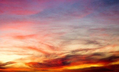 Abstract background of a late evening sky and cloudscape.