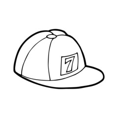 Hat cartoon illustration isolated on white background for children color book