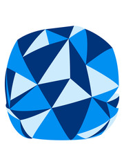 rund kreis blau form muster dreiecke design origami cool papier