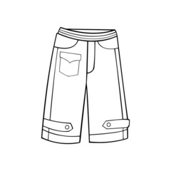 Pant cartoon illustration isolated on white background for children color book