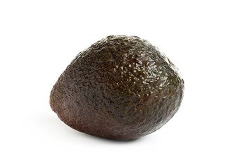 Fototapeta premium Ripe fresh avocado on white background