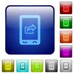 Mobile export data color square buttons