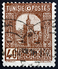 Postage stamp Tunisia 1926 Grand Mosque at Tunis